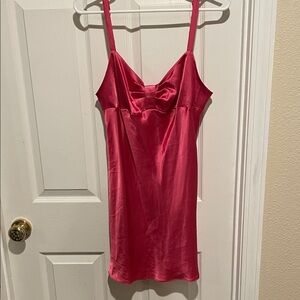 Victoria's Secret Fuchsia Satin Slip